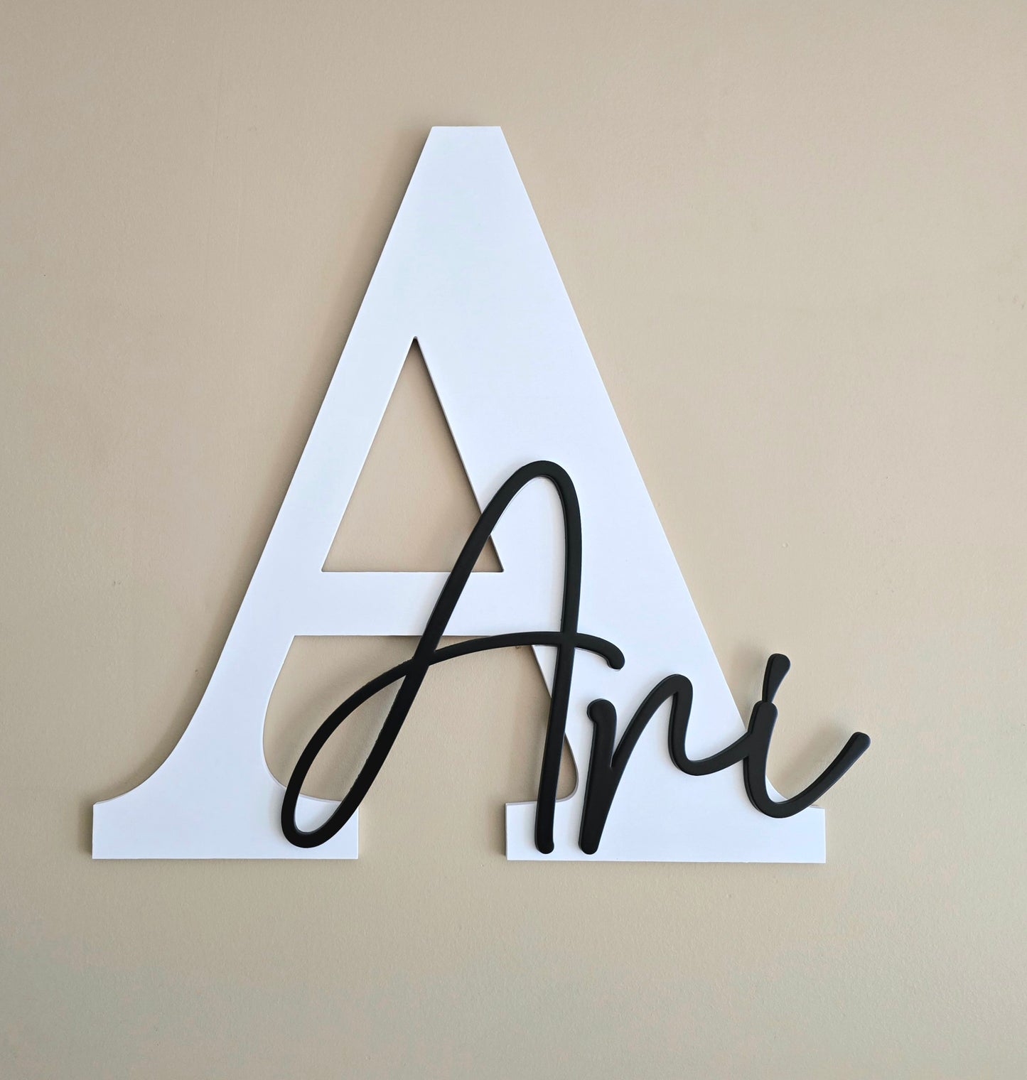 Monogram name sign