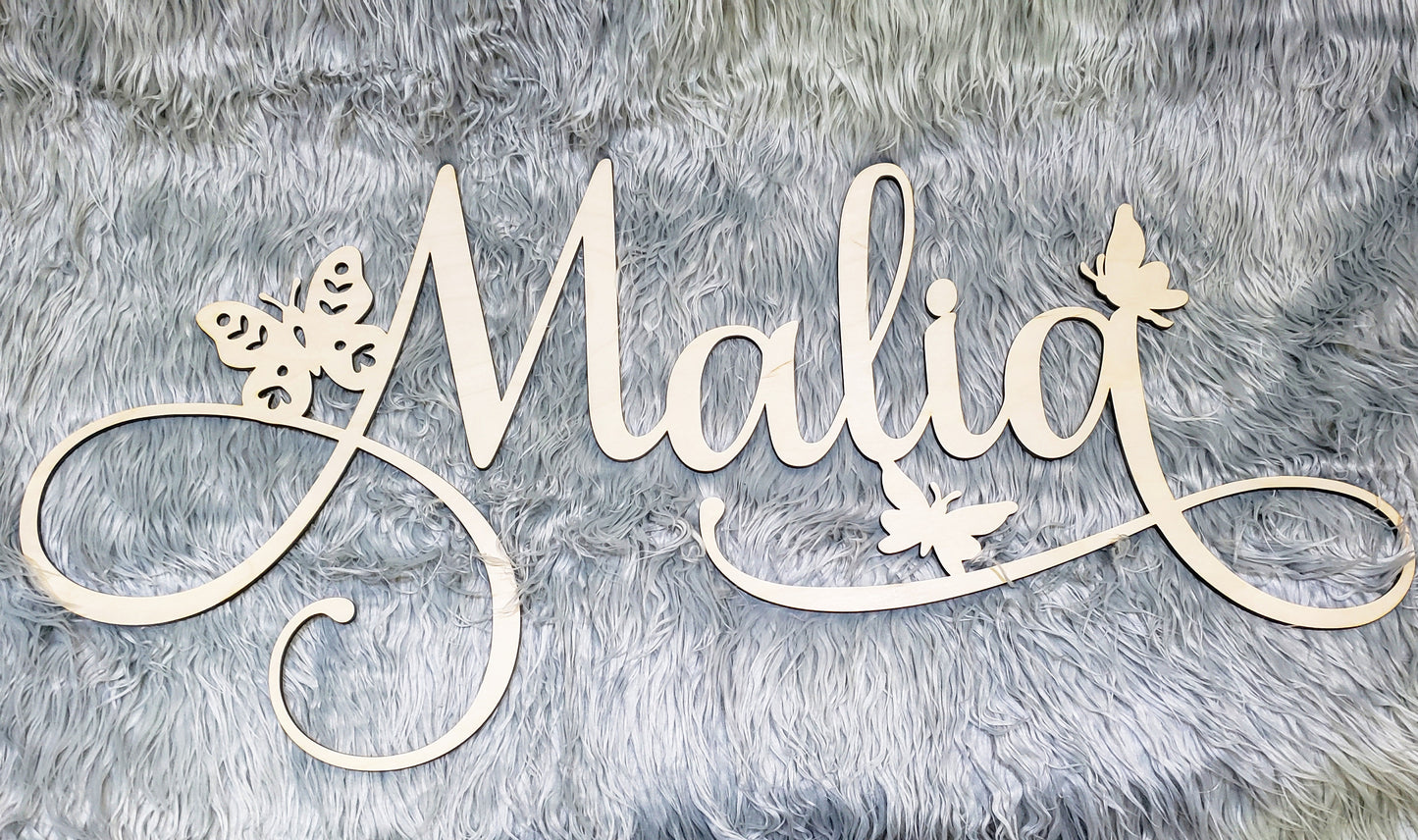 THEMED SWIRL  NAME SIGN