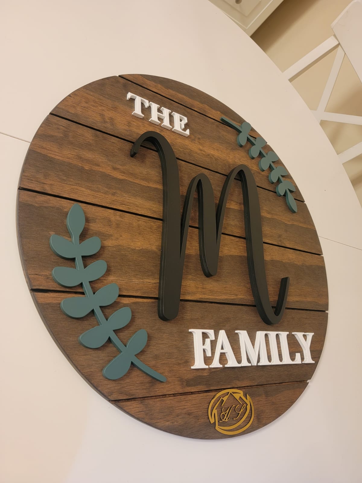Family round sign with