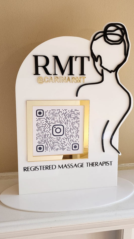 SOCIAL MEDIA QR CODE PLAQUE.