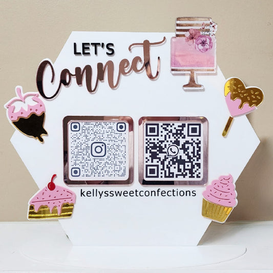 SOCIAL MEDIA QR CODE PLAQUE.