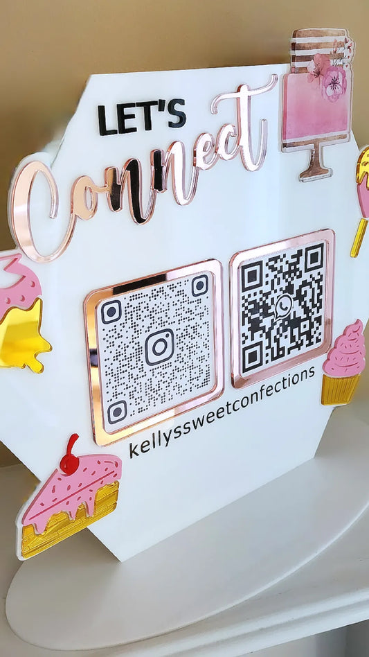 SOCIAL MEDIA QR CODE PLAQUE.