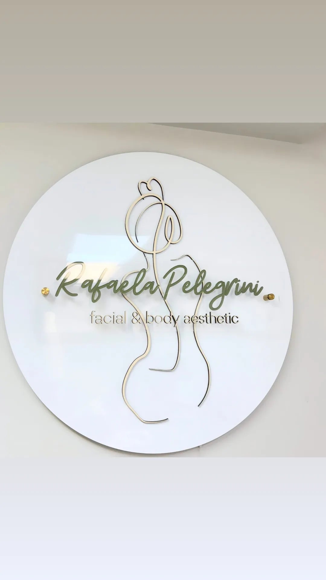 Business sign logo plaque 32" + neon light.