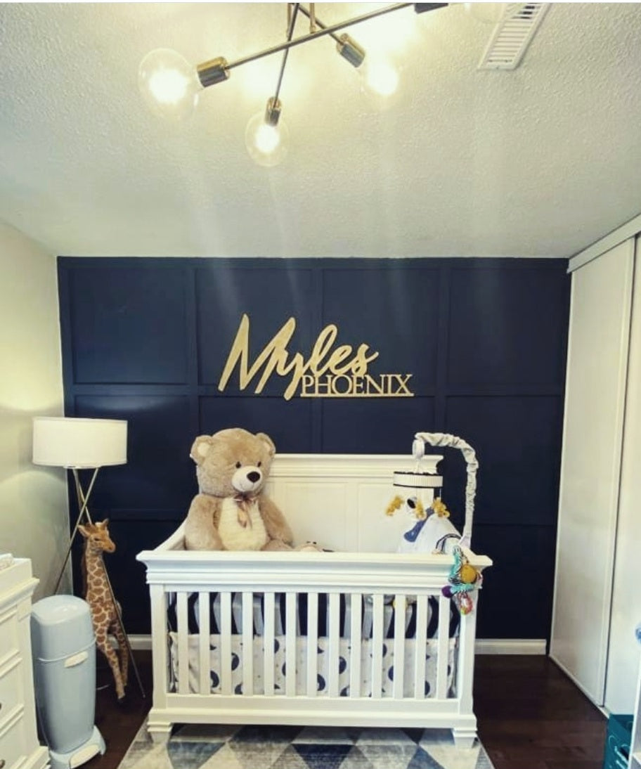 Nursery sign double name