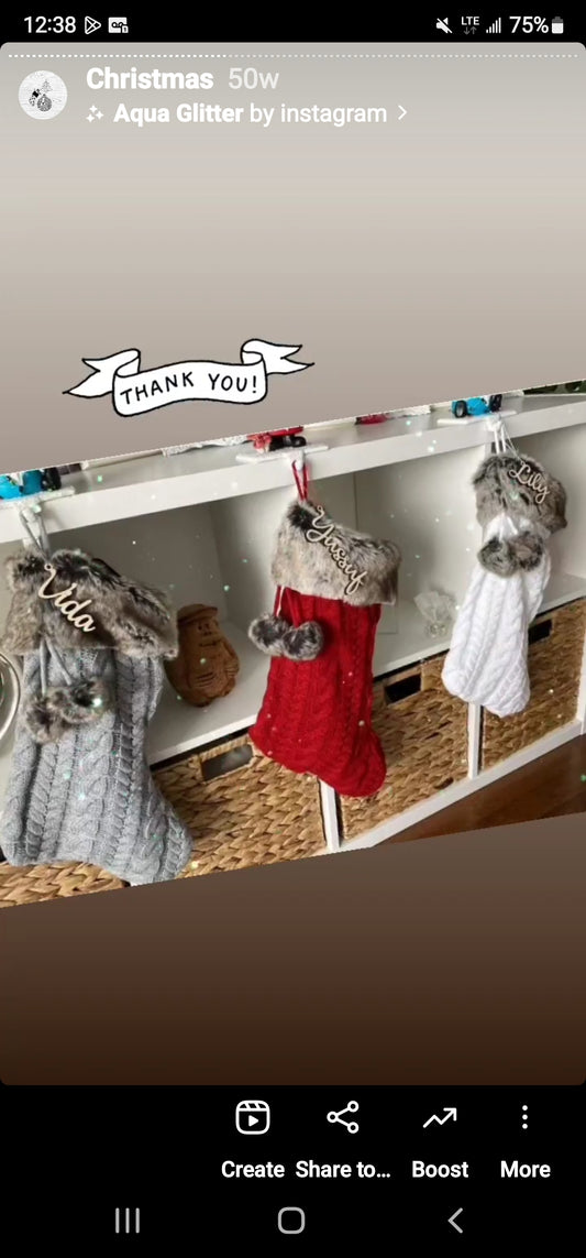 Christmas stocking tags