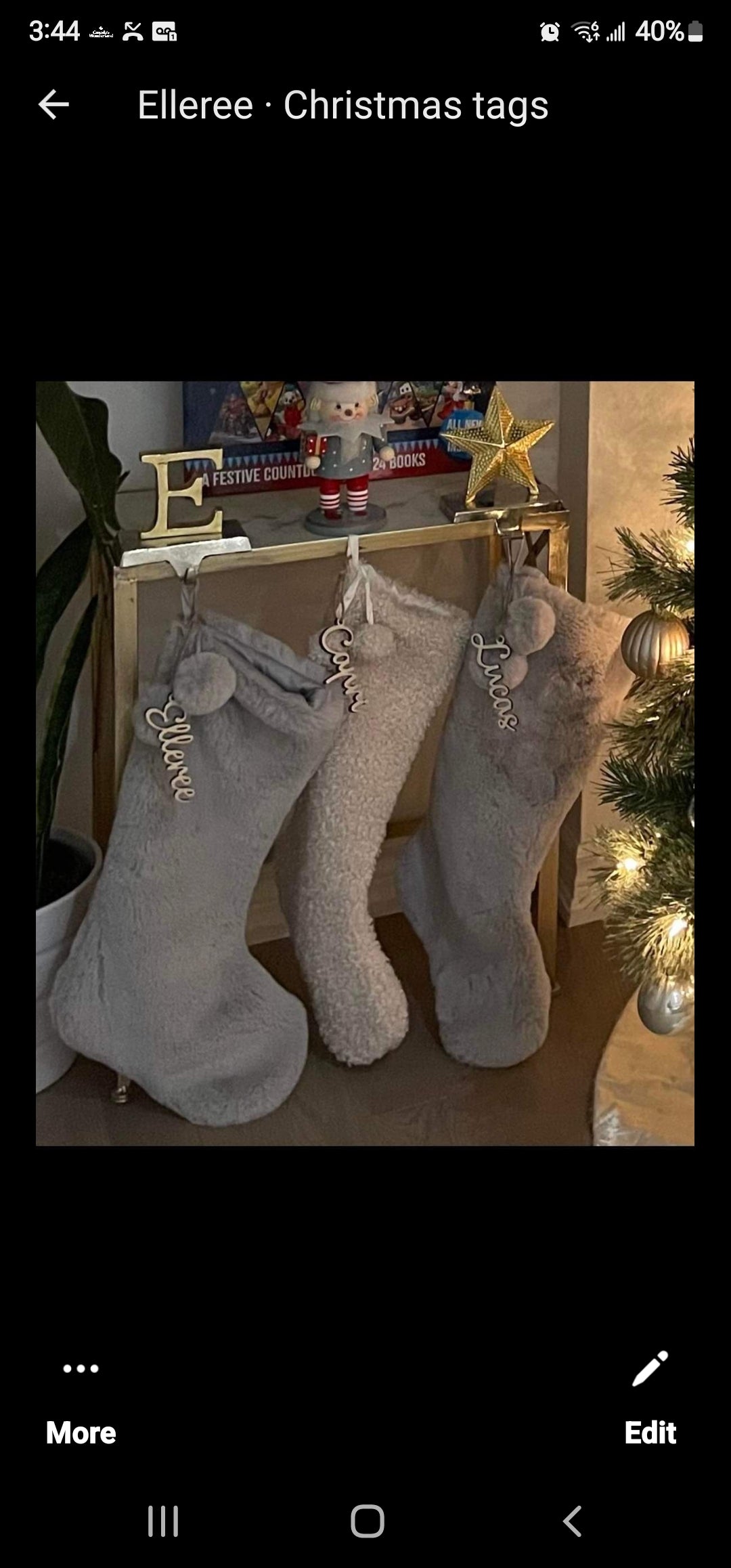 Christmas stocking tags