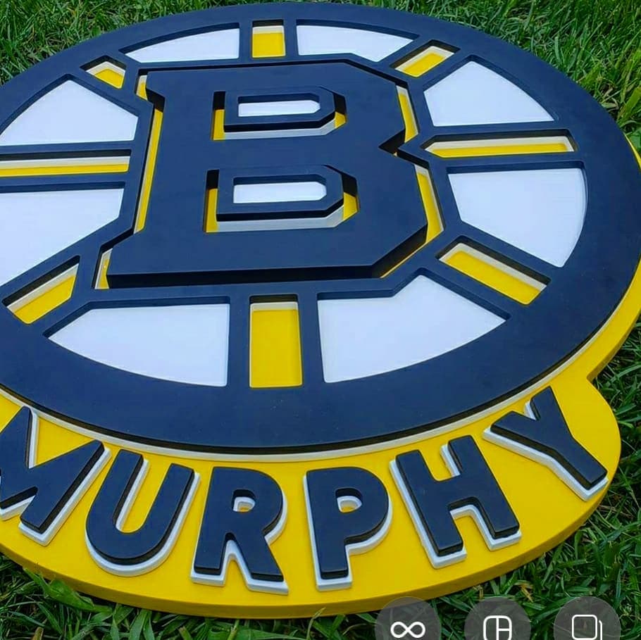 BOSTON BRUINS TEAM LOGO SIGN
