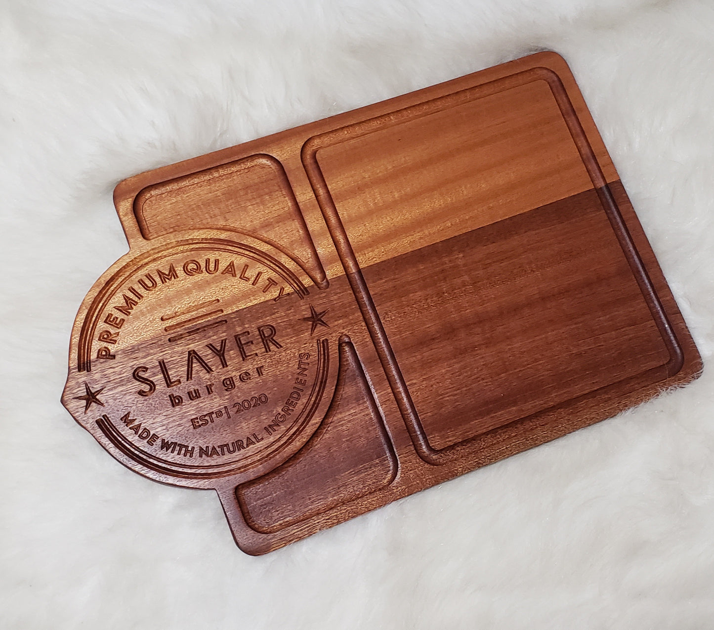 Wood board carved board