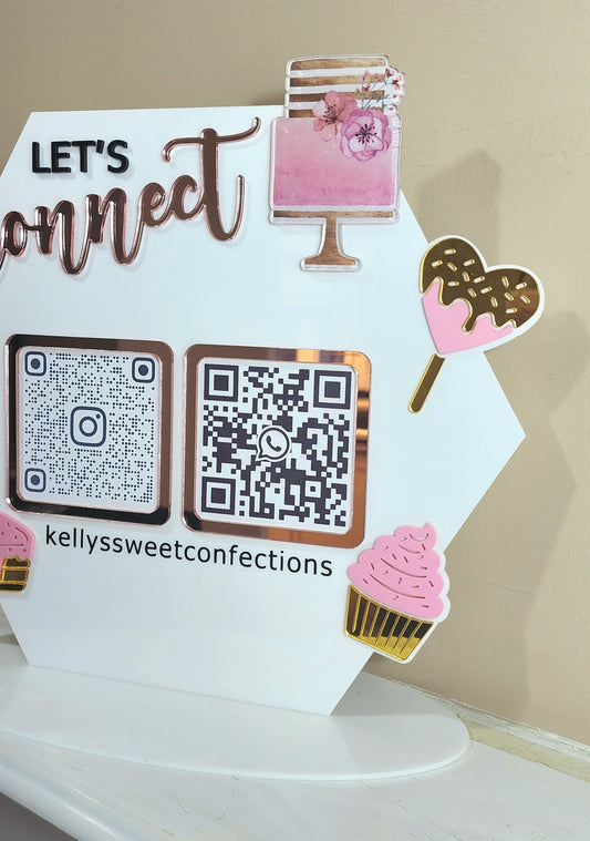 Custom design QR code plaque