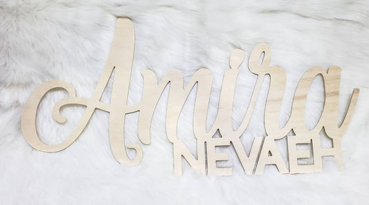 Nursery sign double name