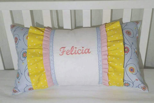 Pillow ruffled