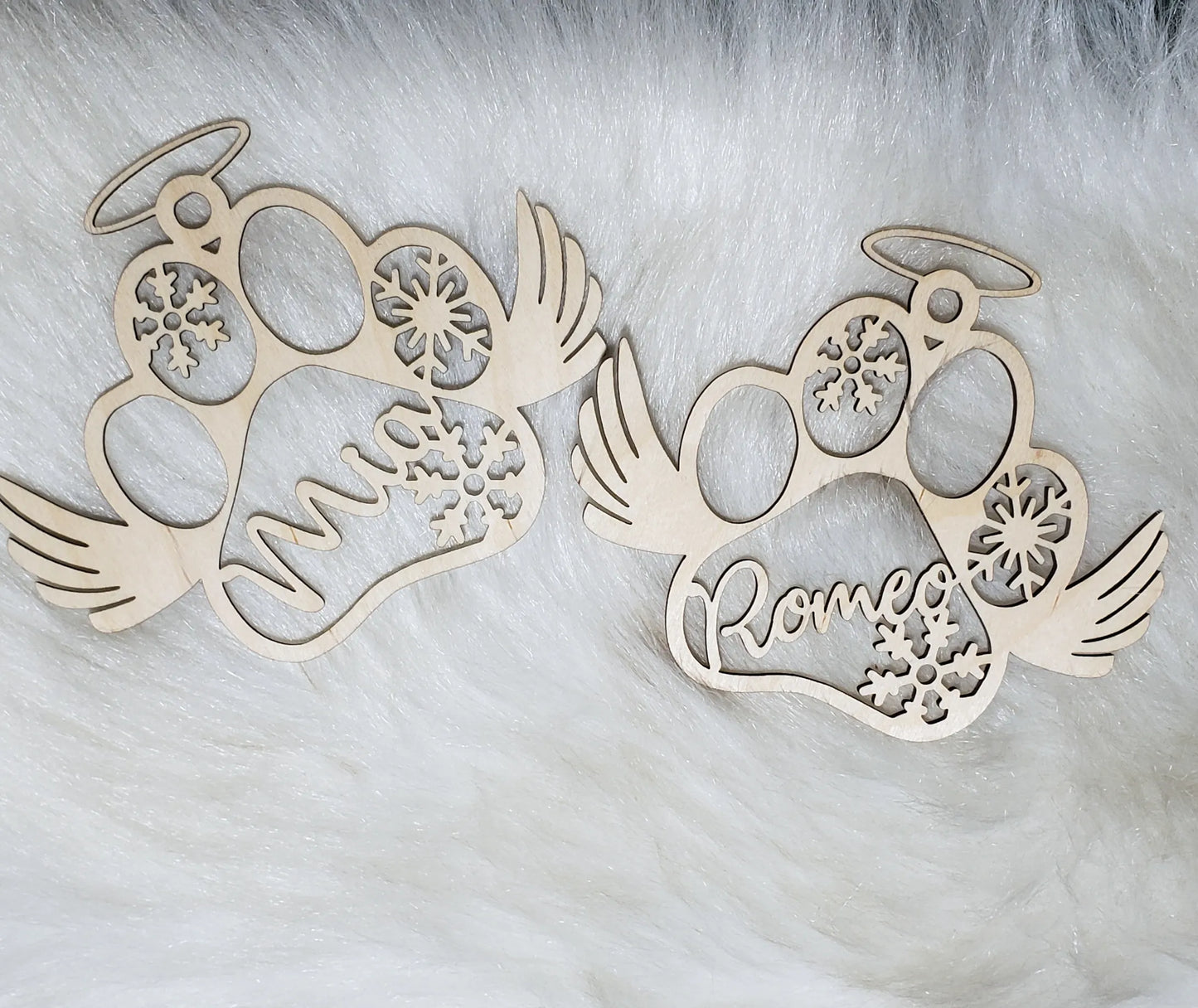 Angel dog Christmas ornaments