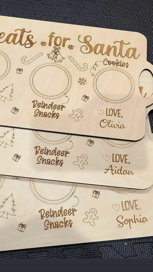 Santa cookies tray