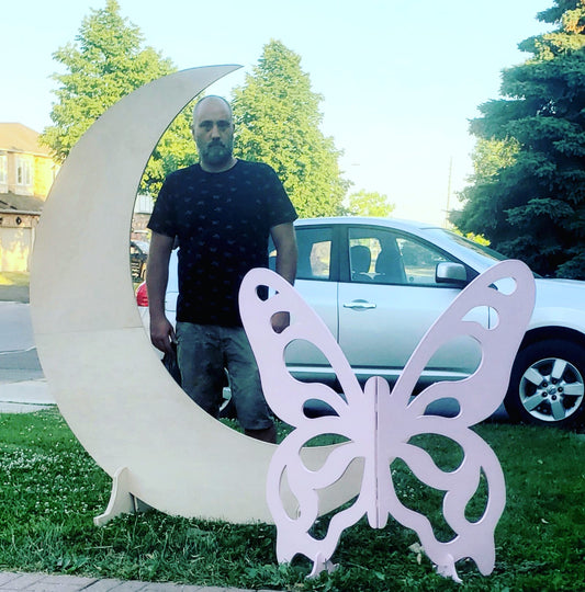 Moon crescent backdrop