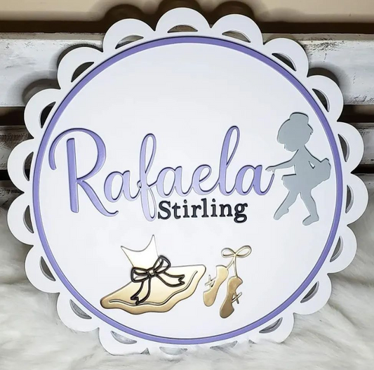 Name sign Nursery round