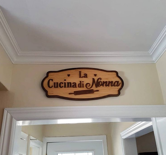 CuCina di Nonna Wooden sign