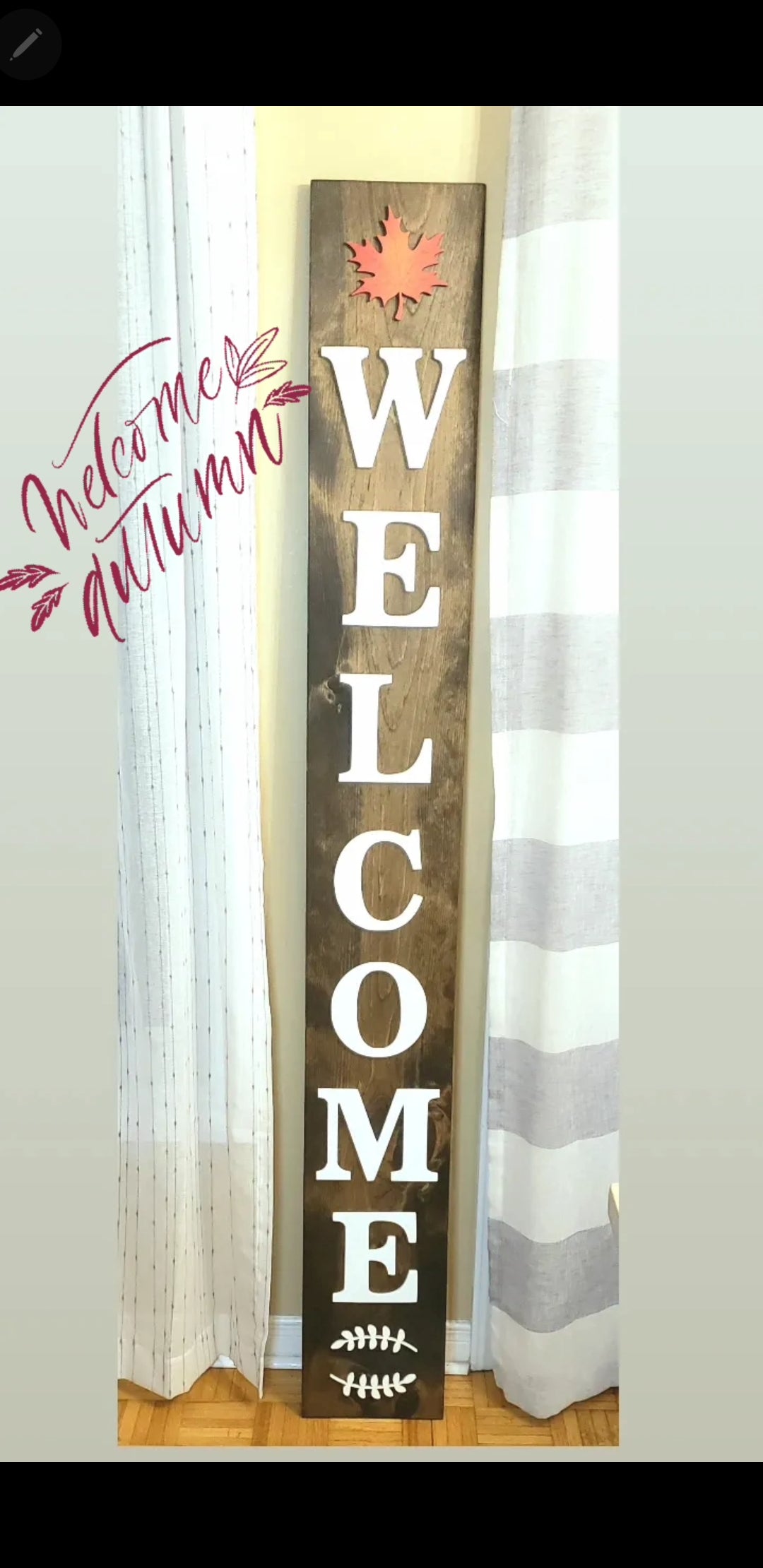 Welcome sign door entry