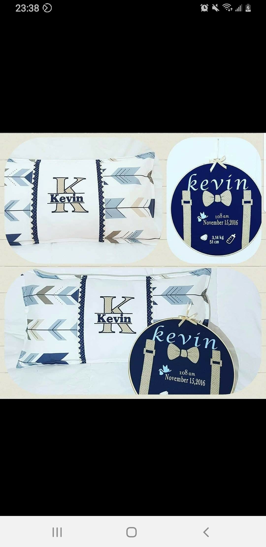 Pillow mongram split
