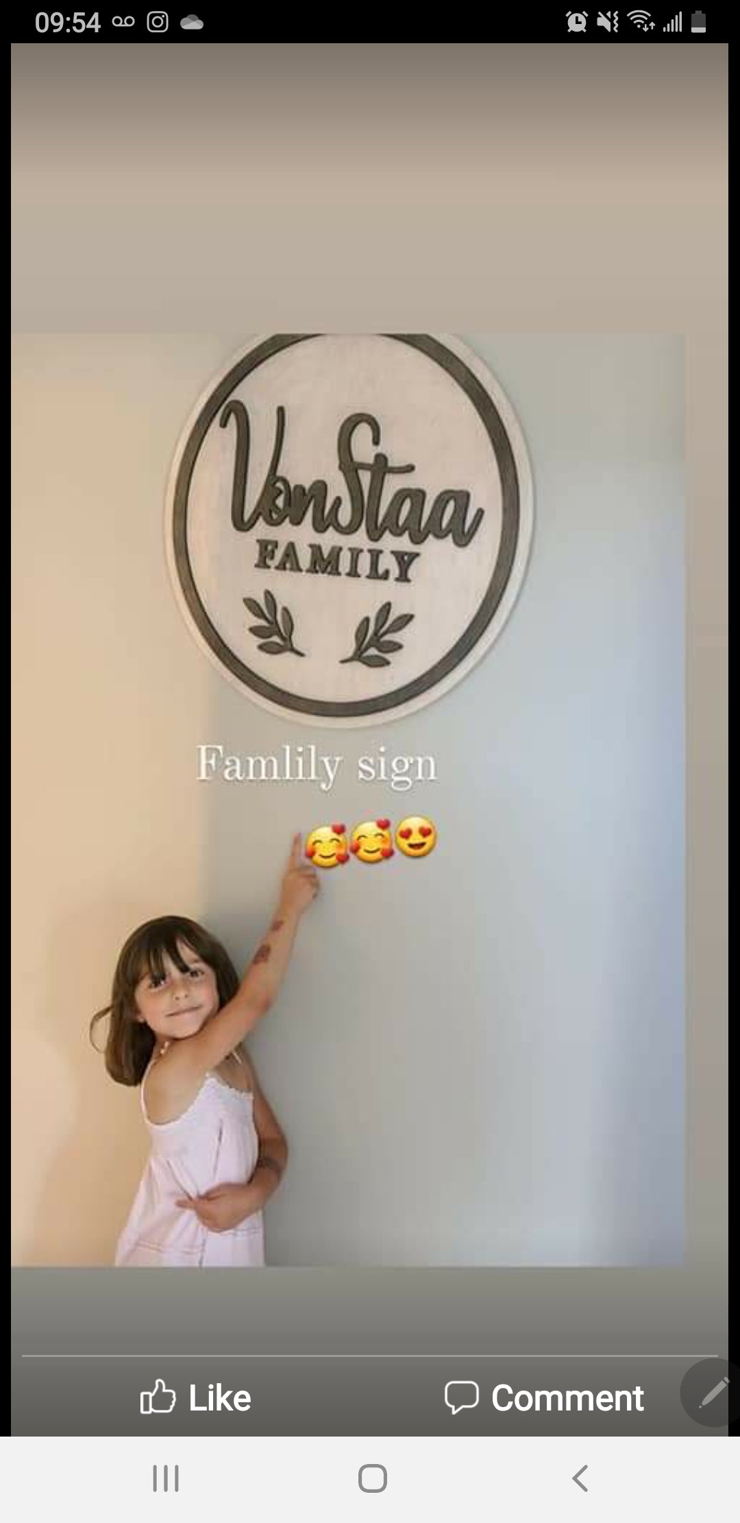 Family sign wooden sign