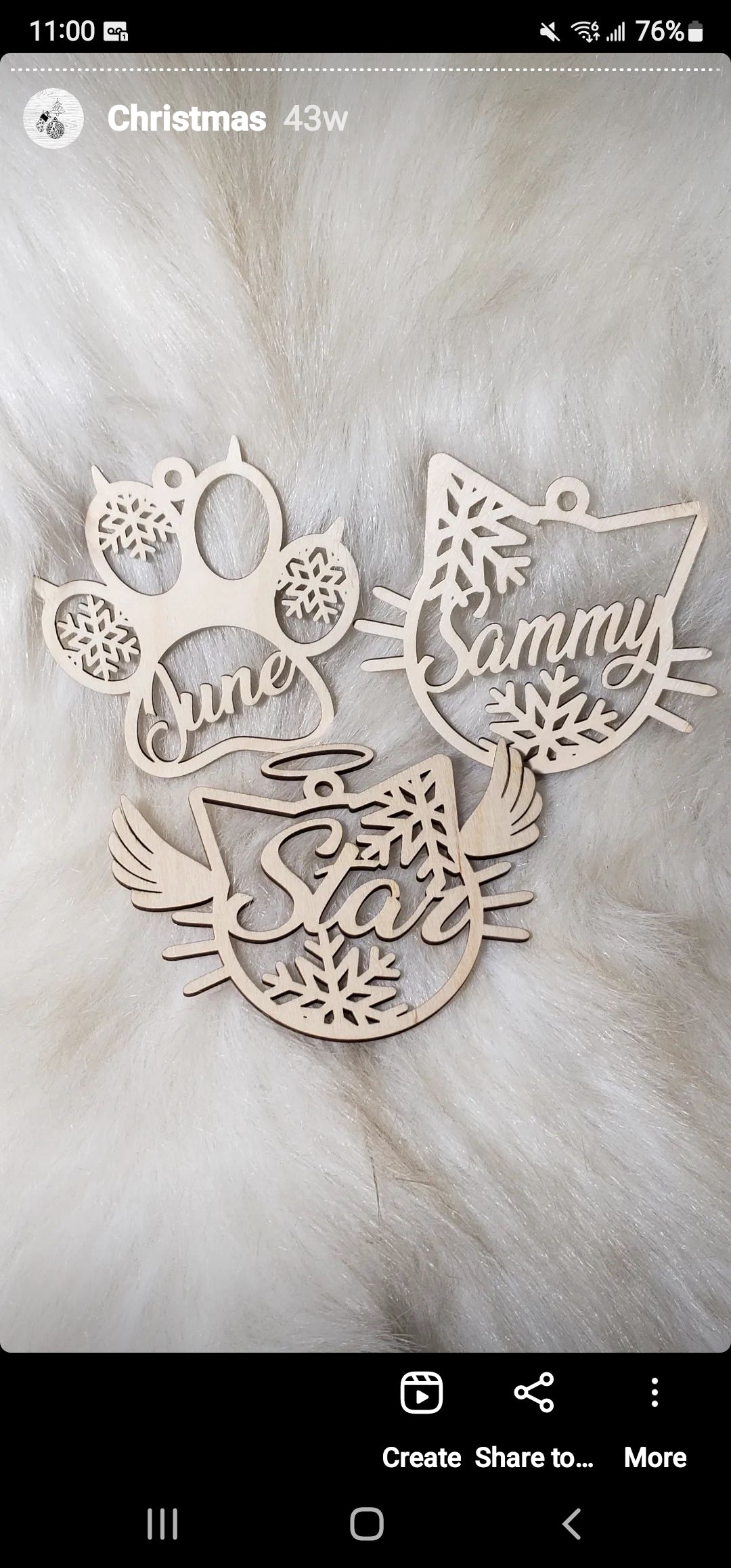 Cat Angel Christmas ornaments