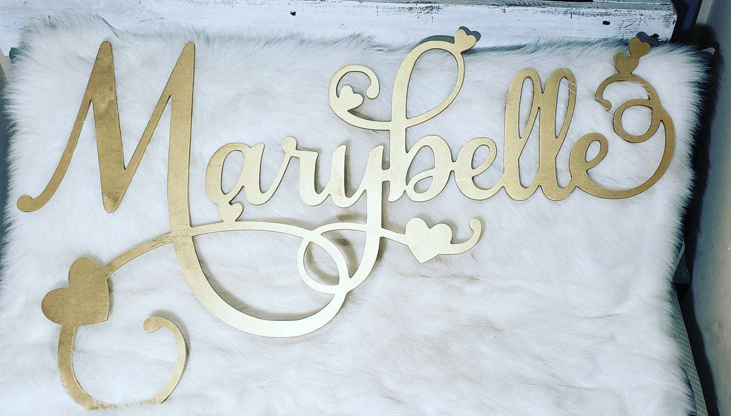 THEMED SWIRL  NAME SIGN