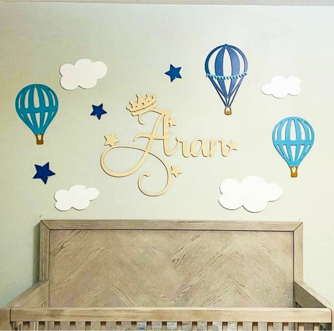 wall painel decor + name sign