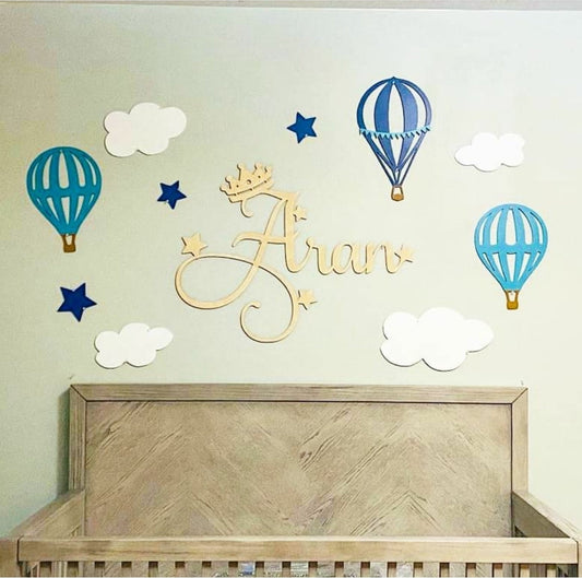 wall painel decor + name sign