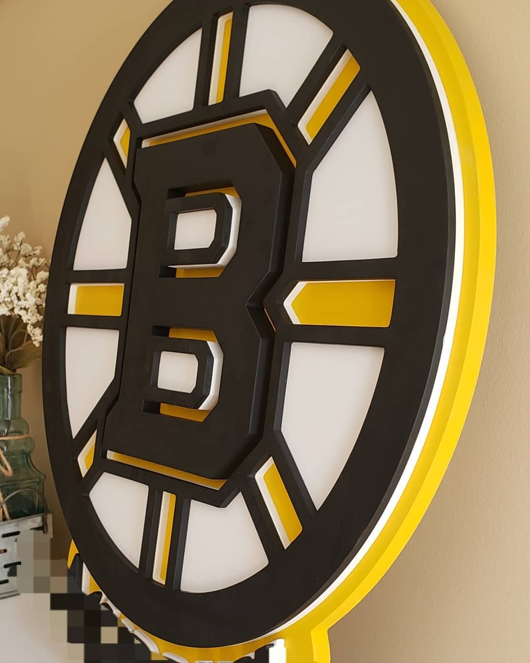 BOSTON BRUINS TEAM LOGO SIGN