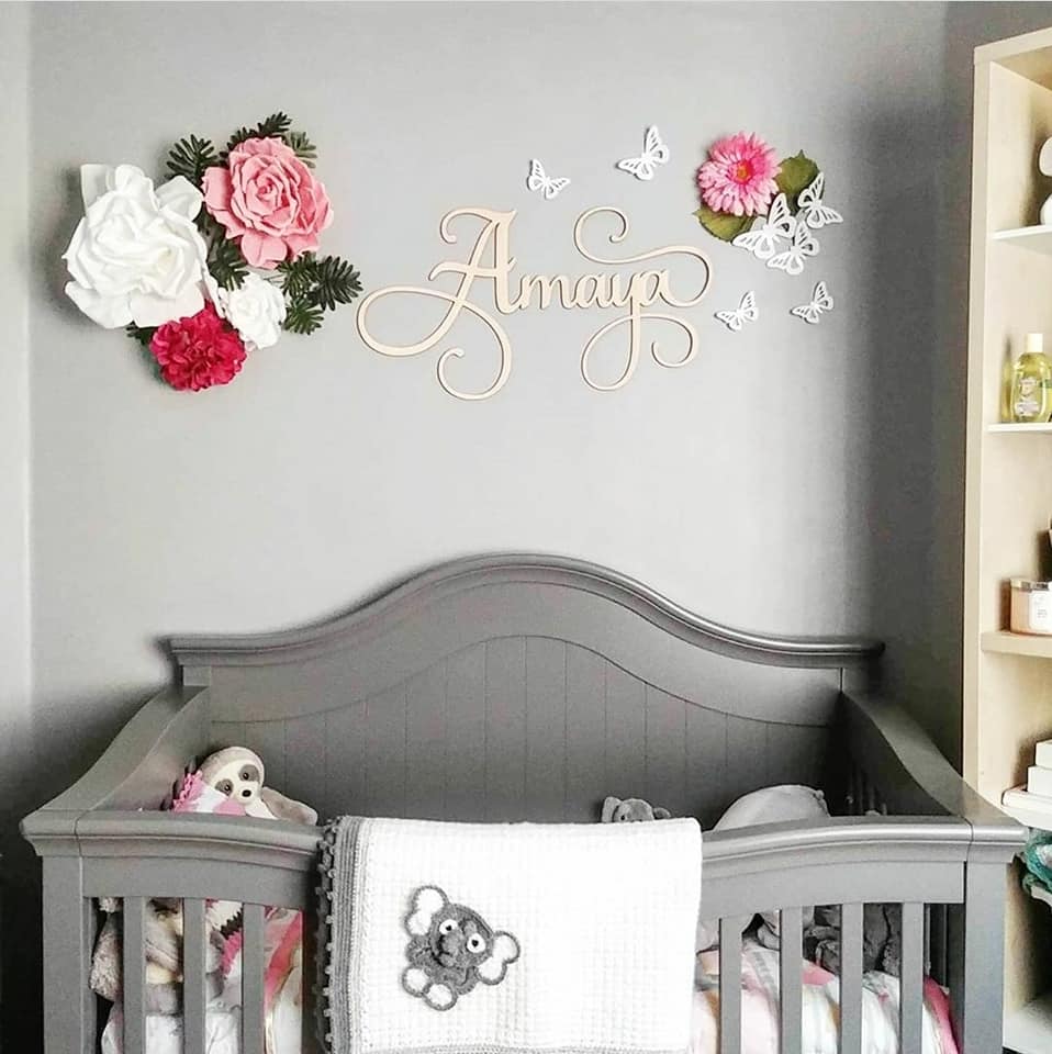 Wooden letters hot sale nursery decor