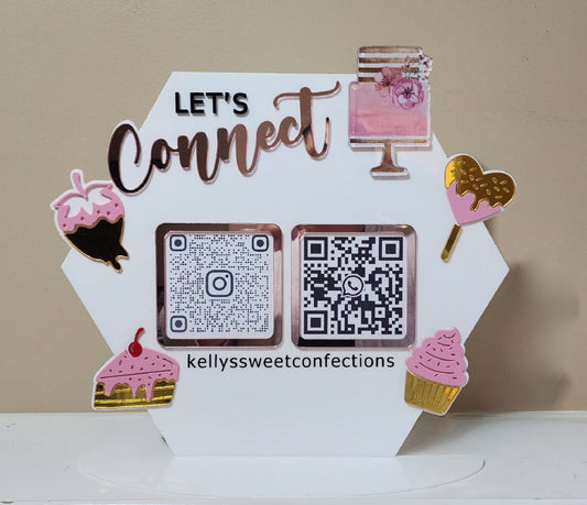 Custom design QR code plaque