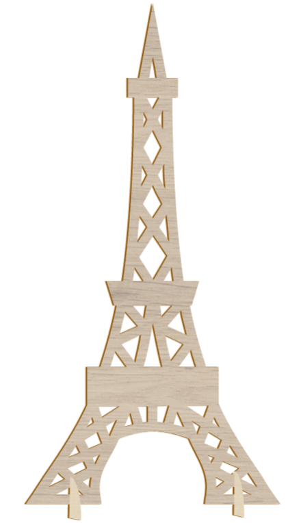 EIFFEL TOWER WOODEN CUT W/ STAND EVENT BACKDROP