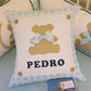 Embroidered Bear name Pillow