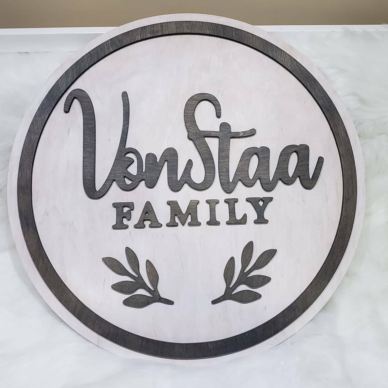 Family sign wooden sign
